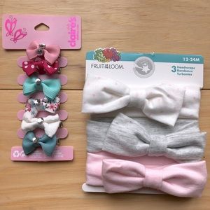 Baby girl headbands and clips